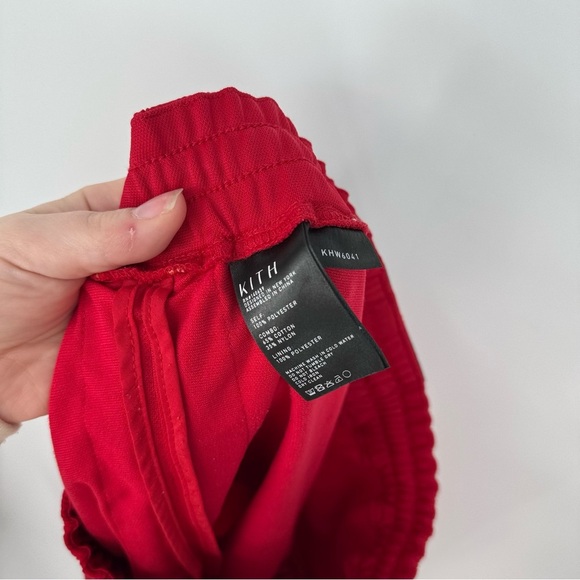 Kith Sport Joggers Cherry Red Cinch Designer Pants - Picture 5 of 5